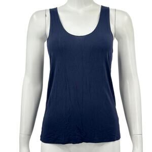 Joie Top Women XS Tank Navy Blue Stretch Sleeveless Capsule Minimalist Essential
